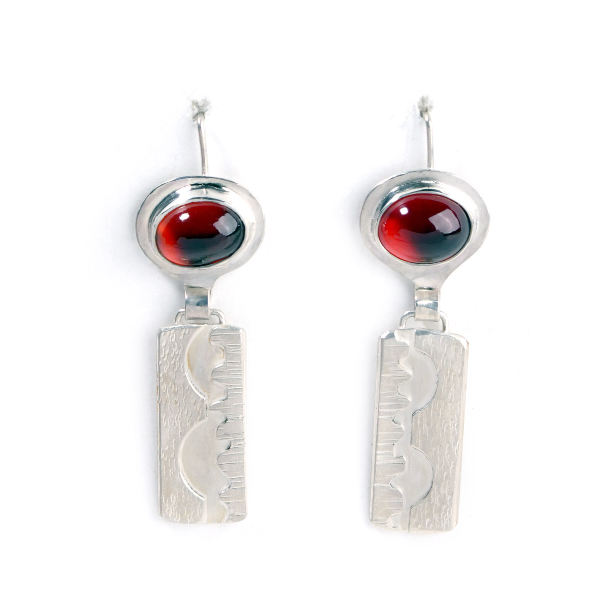 red tears earrrings
